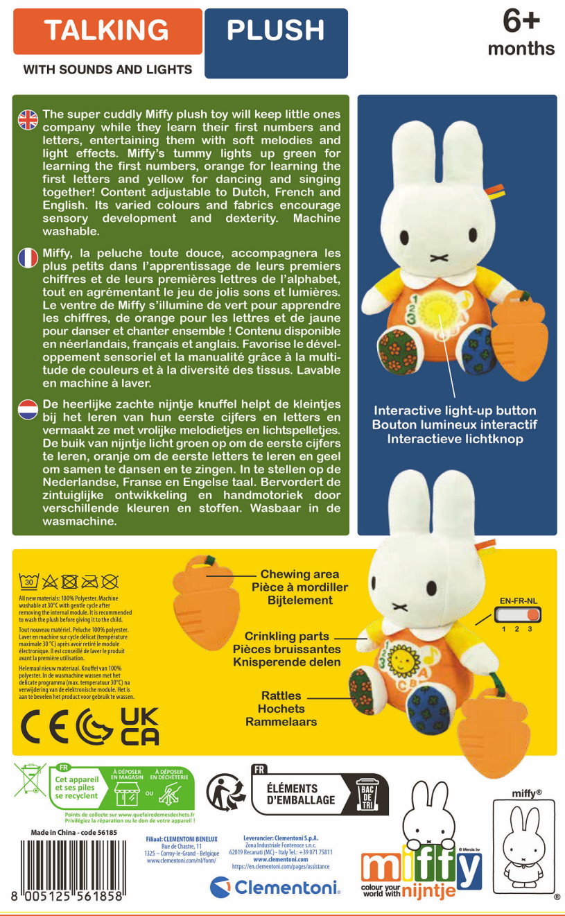 Clementoni Baby Pluche Pratende Nijntje