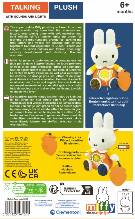 Clementoni Baby Pluche Pratende Nijntje