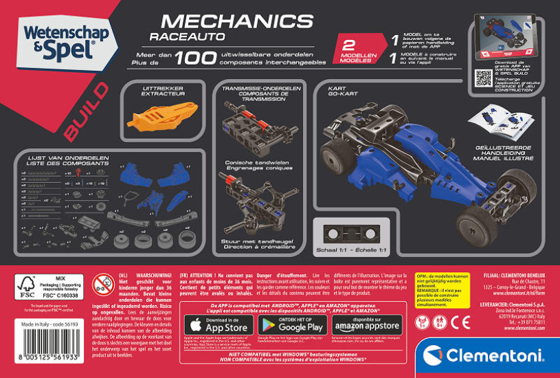 Clementoni Wetenschap en Spel Mechanics Formule 1 wagen