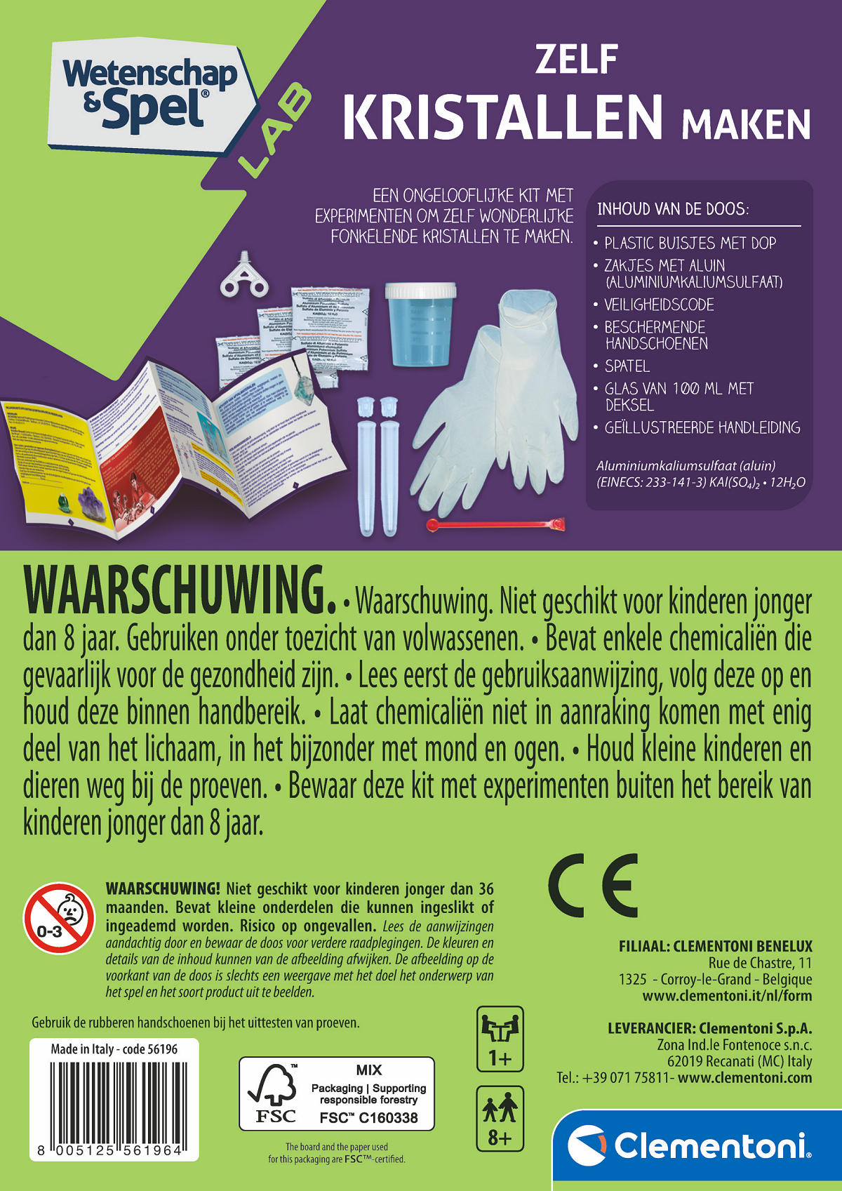 Clementoni Wetenschap en Spel - Zelf Kristallen maken