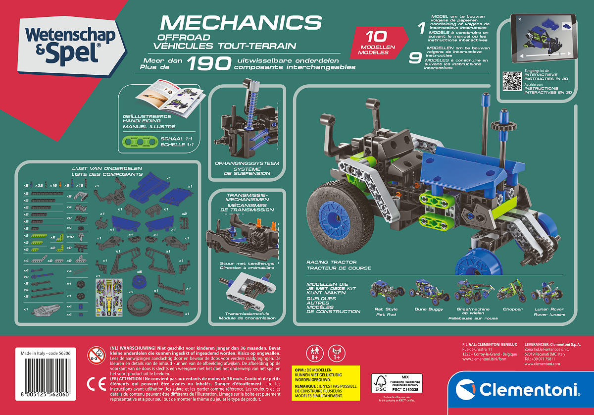 Clementoni Wetenschap en Spel Mechanica Offroad