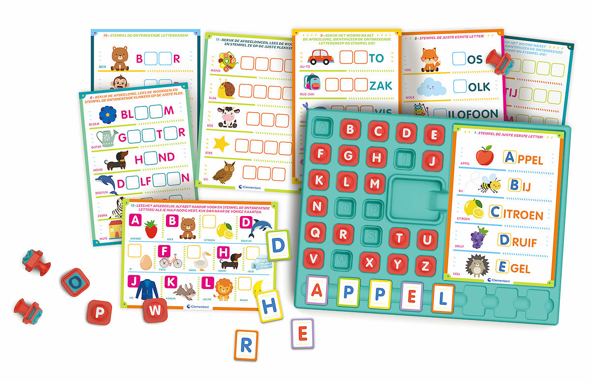 Clementoni Education - Spelend Leren met stempels Alphabet