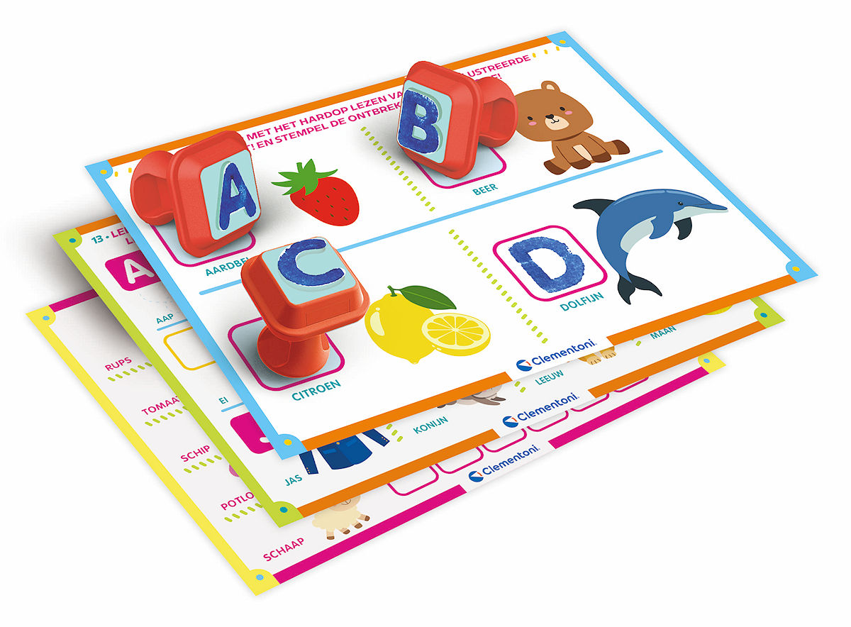 Clementoni Education - Spelend Leren met stempels Alphabet