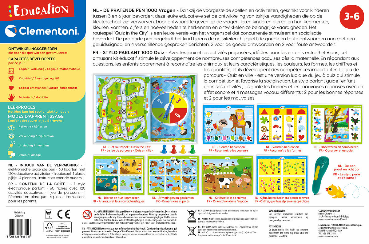 Clementoni Education - Pratende Pen 1000 vragen