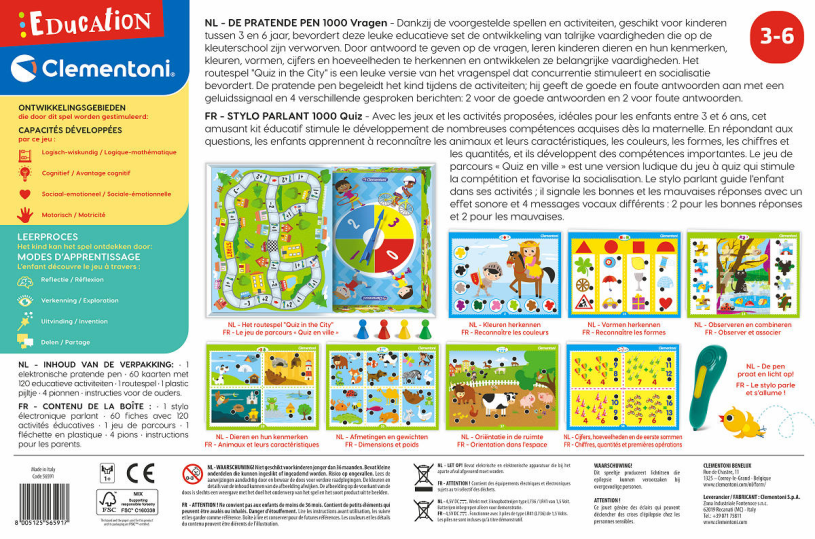 Clementoni Education - Pratende Pen 1000 vragen