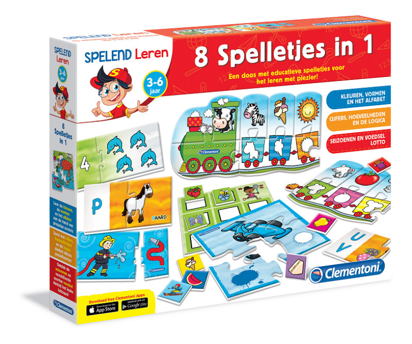 Clementoni Spelend Leren - 8 Spelletjes in 1