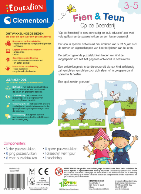 Clementoni Education - Fien en Teun op de Boerderij