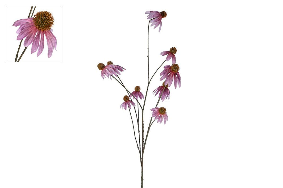 Kunstbloem Echinacea lila zijde 123cm (92242-6)**