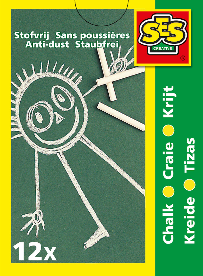 SES Krijt wit 12 stuks