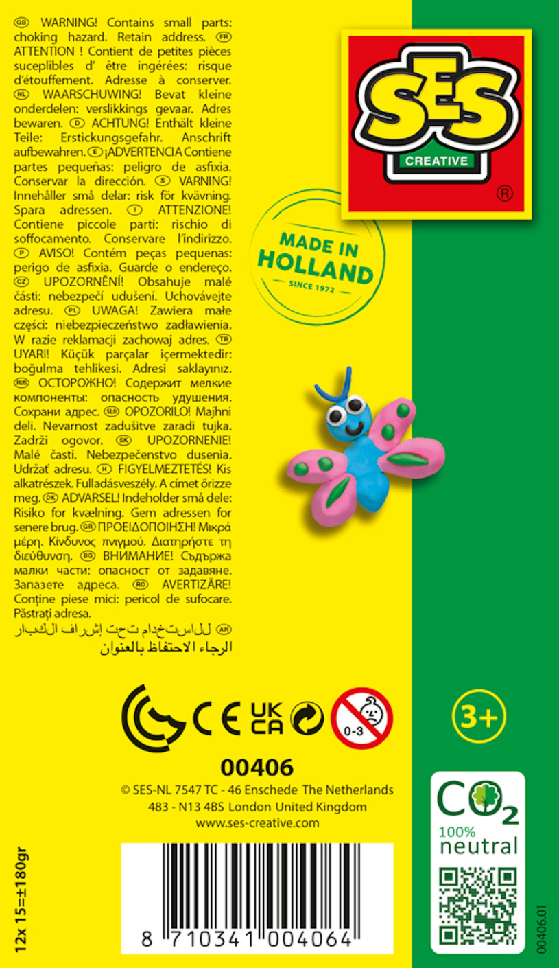 SES Infinity boetseerklei - 12 pak (180gr)