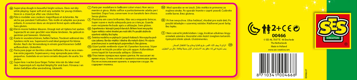 SES Klei glitter 4x90gr