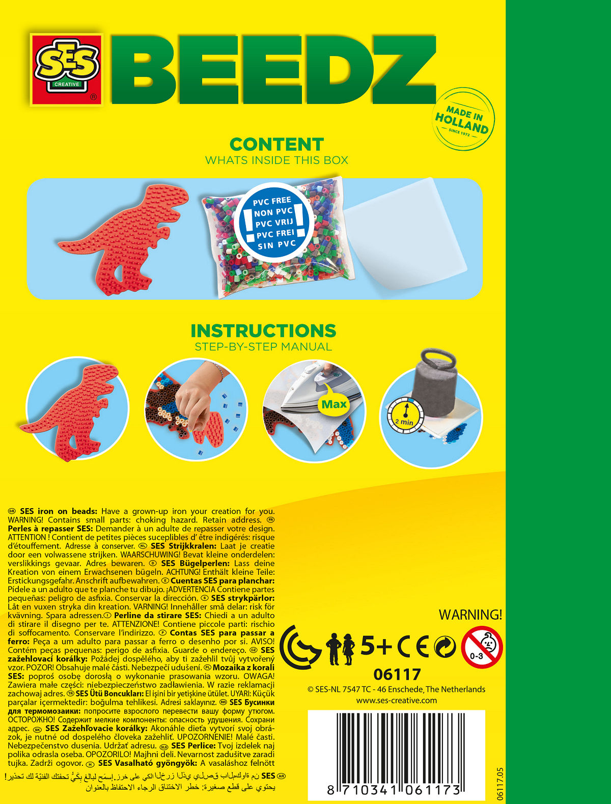 SES Strijkkralen - T-Rex