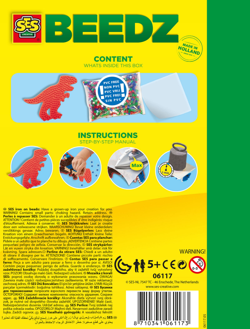 SES Strijkkralen - T-Rex