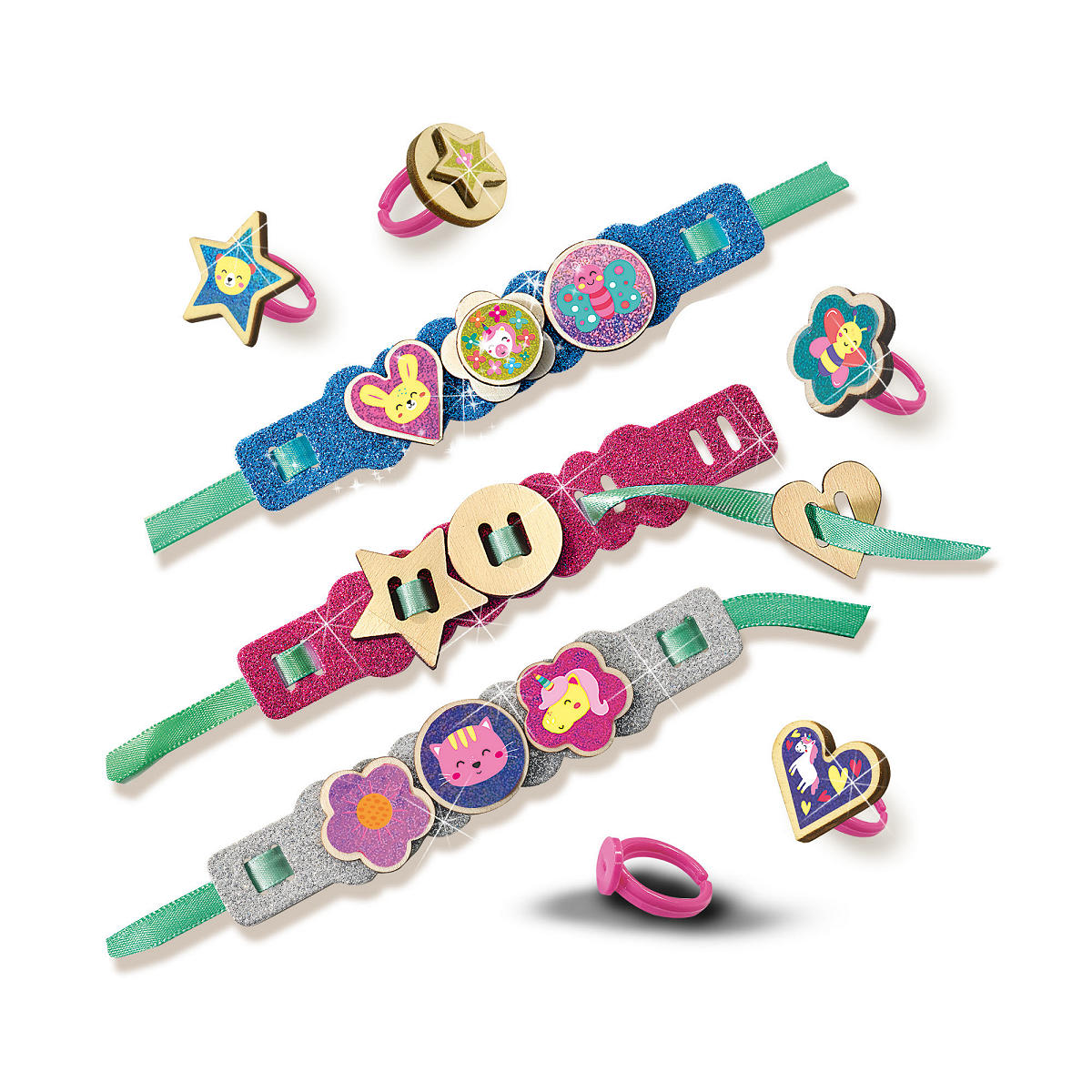 SES Easy glitter ringen en armbanden