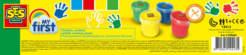 SES My first - Vingerverf 4 kleuren x145ml