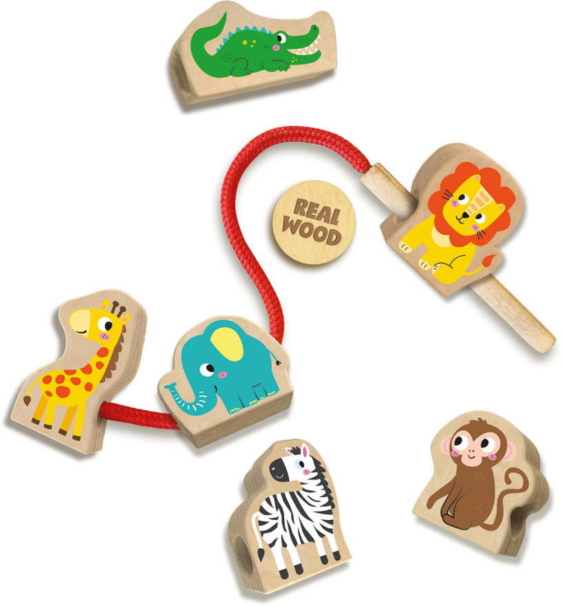 SES My first - Houten dieren kralen rijgen