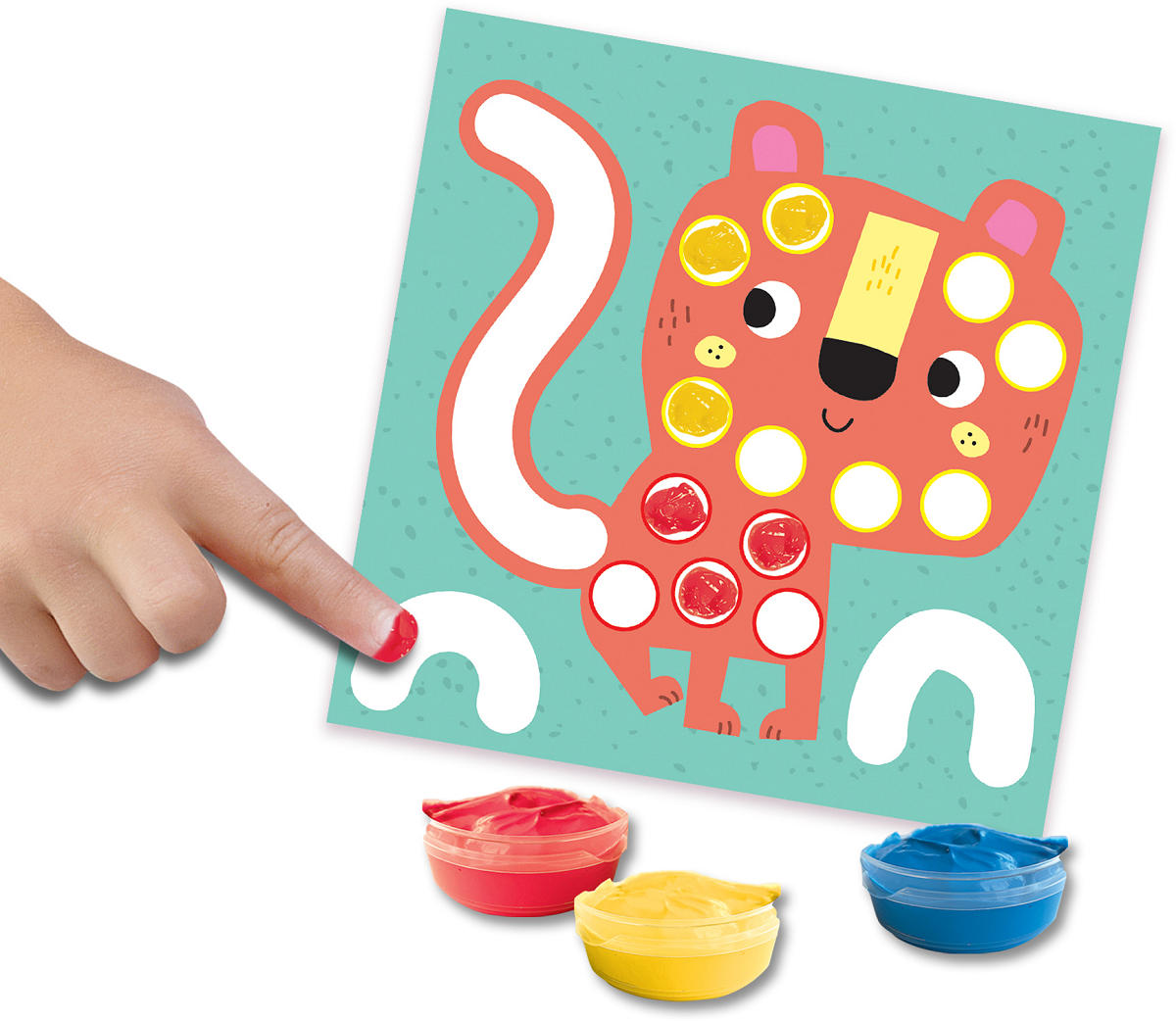 SES My first - 3 in 1 Vingerverven, kleuren en vormen plakke