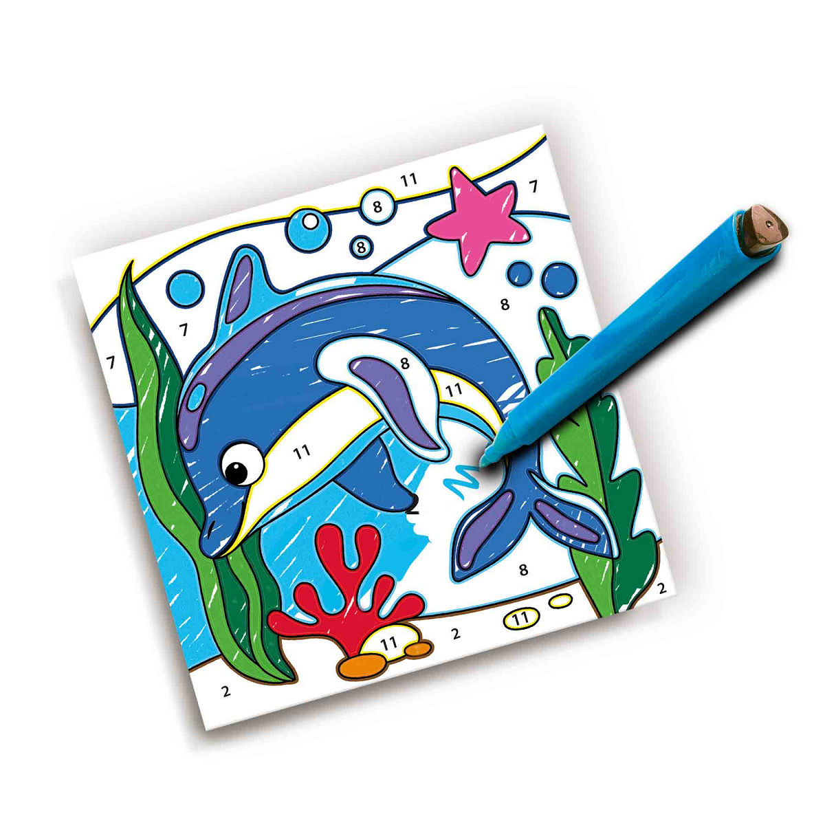 SES Kleuren op nummers - Driehoek grip stiften