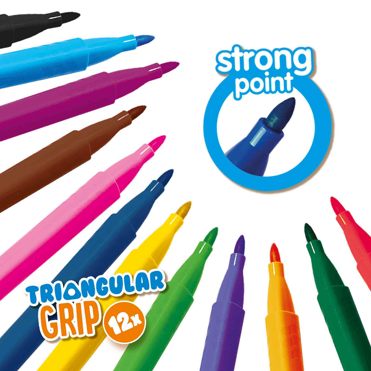 SES Kleuren op nummers - Driehoek grip stiften