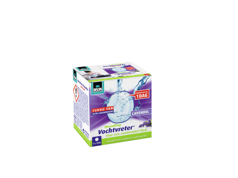 Bison Vochtvreter Turbo tab Lavendel doosje 100g