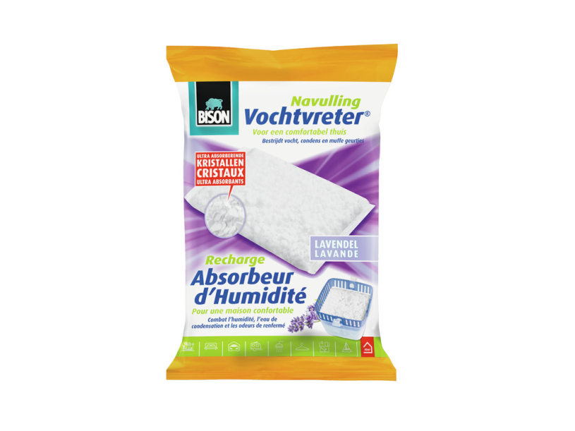 Bison Vochtvreter Navulling Lavendel zak 450g