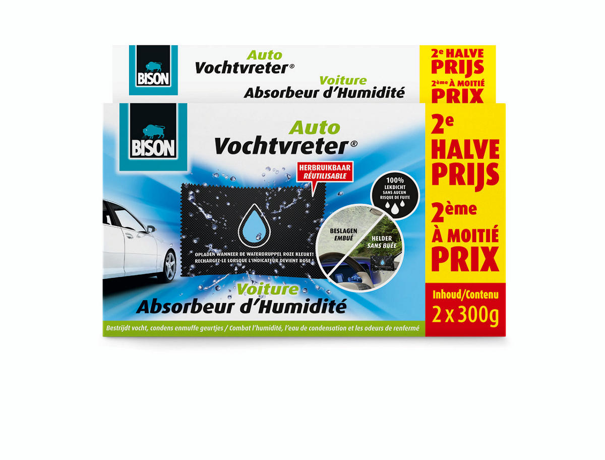 Bison Vochtvreter Auto 2x300g Voordeelpak
