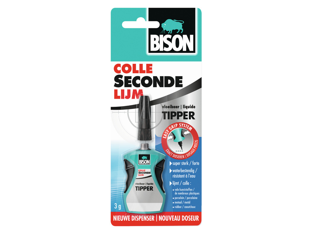 Bison Secondelijm Tipper Vloeibaar 3g kaart