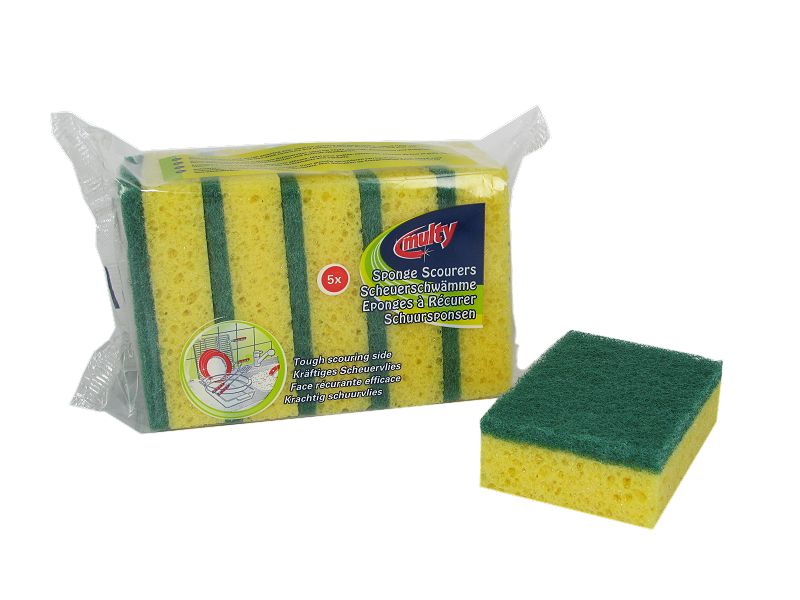 Multy hydrocel krachtige schuurspons 5 stuks