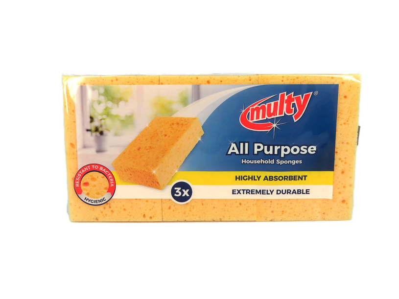Multy Hydrocel huishoudspons 14x9cm 3 stuks