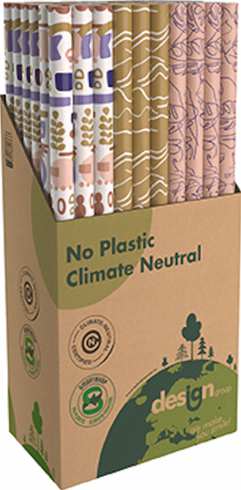 Kadopapier Sculpture 200x70cm SW