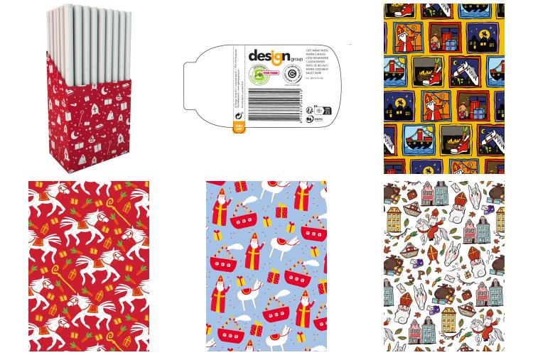 Kadopapier Sinterklaas SW 200x70cm