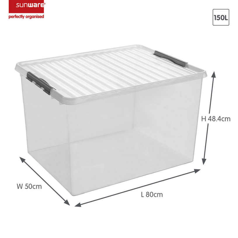 Sunware Q-line box 150 liter transparant
