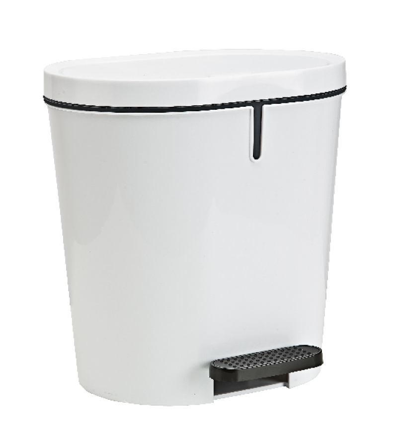 Sunware Zamora pedaalemmer 8 liter wit/antraciet