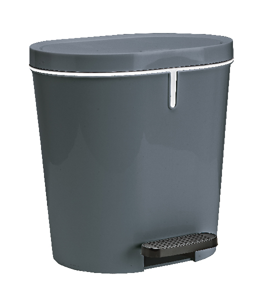 Sunware Zamora pedaalemmer 8 liter antraciet/wit