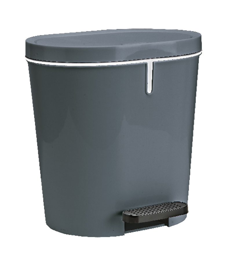 Sunware Zamora pedaalemmer 8 liter antraciet/wit