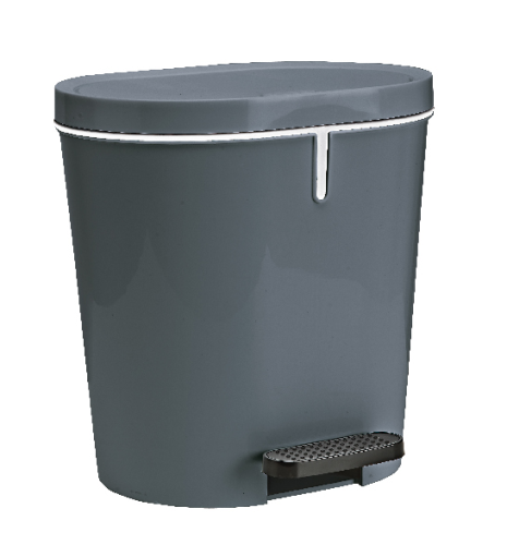 Sunware Zamora pedaalemmer 8 liter antraciet/wit