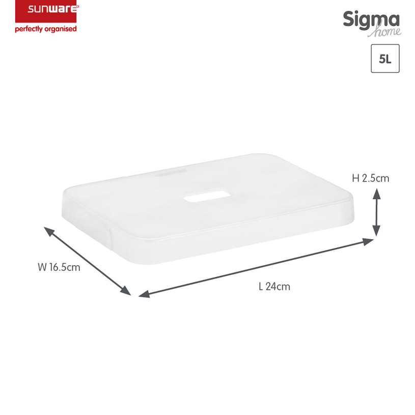 Sunware Sigma home deksel 5L - transparant