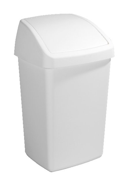 Sunware Delta afvalbak 50 liter swing wit