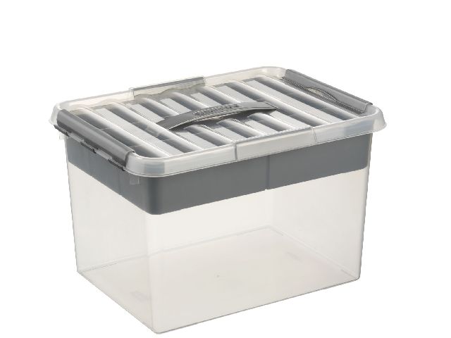 Sunware Q-line multibox 22 liter transp/metaal