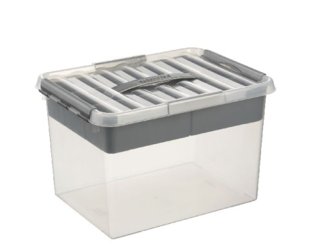 Sunware Q-line multibox 22 liter transp/metaal