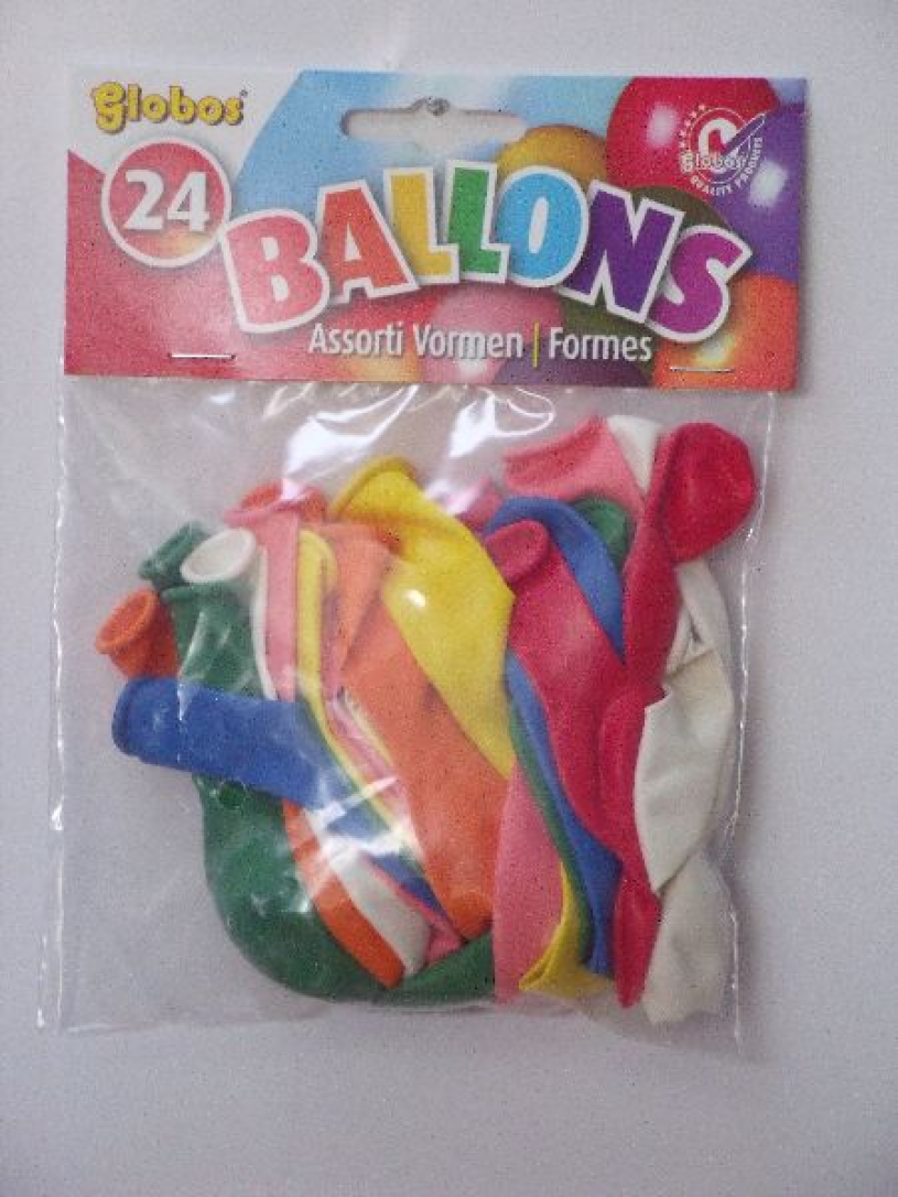 Doos 20 zakjes partyballons a 24 stuks