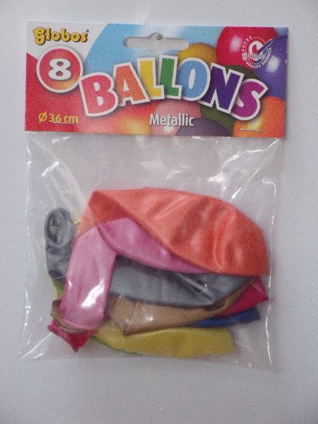 Doos 25 zakjes metallicballons assorti a 8 stuks