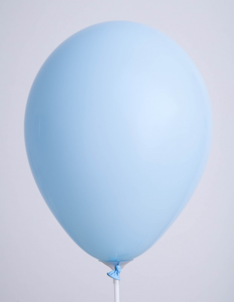 Zak met 25 ballons no. 12 baby blauw