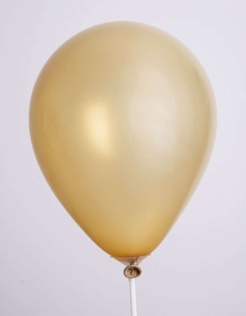 Zak met 25 ballons no. 12 metallic goud