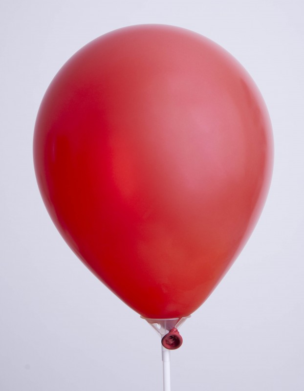 Zak met 25 ballons no. 12 metallic rood