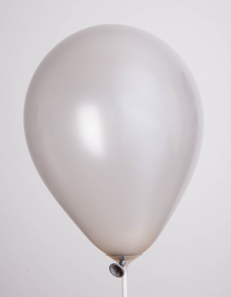Zak met 25 ballons no. 12 metallic zilver