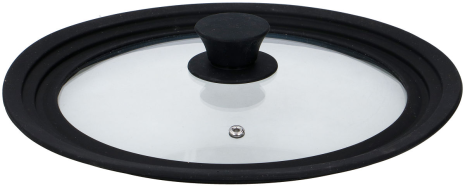 Alpina Deksel glas met siliconen rand dia 24-28cm