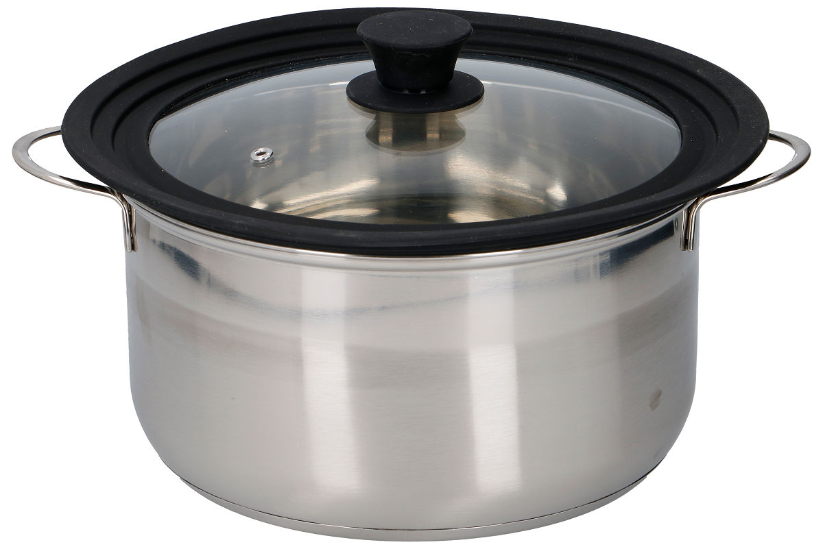 Alpina Deksel glas met siliconen rand dia 24-28cm