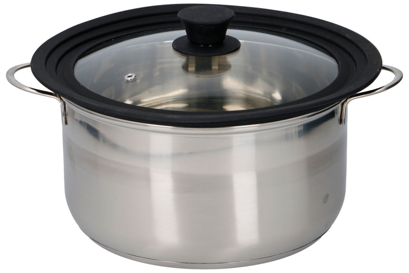 Alpina Deksel glas met siliconen rand dia 24-28cm