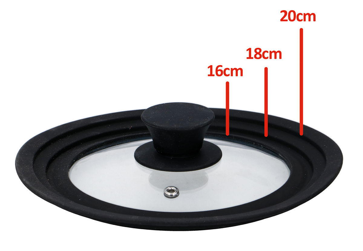 Alpina Deksel glas met siliconen rand dia 16-20cm